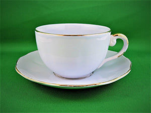 Tea Cup - Royal Leighton - Pastel Blue - Fine Bone China Tea Cup and Matching Saucer