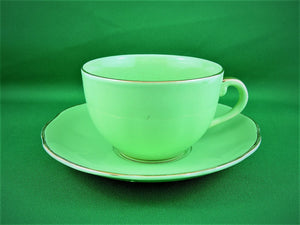 Tea Cup - Royal Leighton - Lime Green - Fine Bone China Tea Cup and Matching Saucer