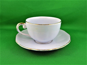 Tea Cup - Royal Leighton - Pastel Blue - Fine Bone China Tea Cup and Matching Saucer