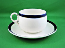 Charger l&#39;image dans la galerie, Tea Cup - Alfred Meakin Ltd. - Bleu de Roi - Fine Bone China Demitasse Tea Cup and Matching Saucer
