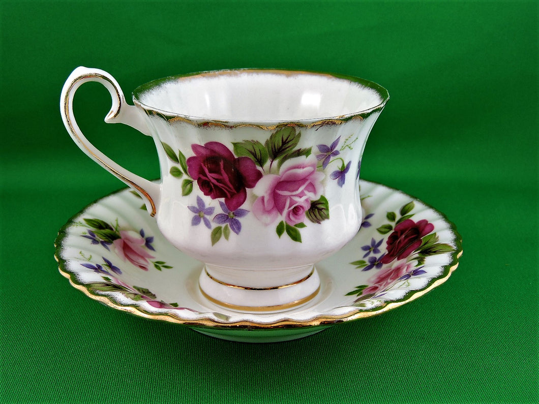 Tea Cup - Grosvenor - High Summer - Fine Bone China Tea Cup and Matching Saucer