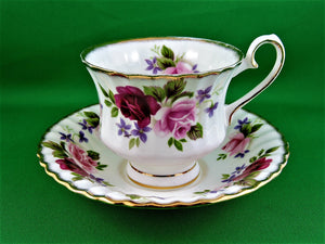 Tea Cup - Grosvenor - High Summer - Fine Bone China Tea Cup and Matching Saucer