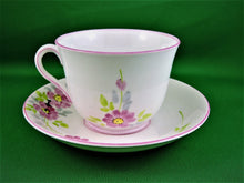 Load image into Gallery viewer, Tea Cup - Phoenix - Pastel Pink Flowers - Fine Bone China Tea Cup and Matching Saucer
