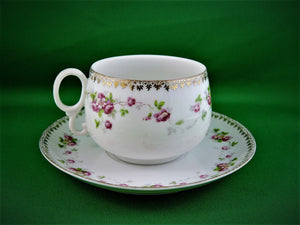 Tea Cup - A P Austria - Fine Bone China Dainty Tea Cup and Matching Sauce