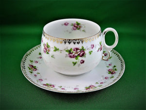 Tea Cup - A P Austria - Fine Bone China Dainty Tea Cup and Matching Sauce