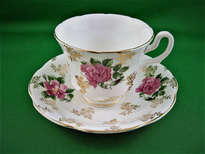 Tea Cup - Royal Stuart - Spencer Stevenson - Pink Floral Design - China Tea Cup and Saucer