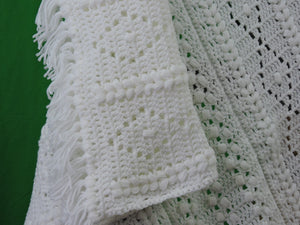 Quilts, Afghans, etc. - Beautiful Crocheted Afghan - White