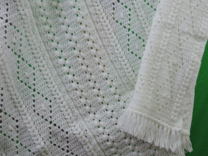 Quilts, Afghans, etc. - Beautiful Crocheted Afghan - White