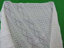 Load image into Gallery viewer, Quilts, Afghans, etc. - Beautiful Crocheted Afghan - White
