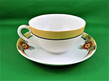 Charger l&#39;image dans la galerie, Tea Cup - Meito Japan - Hand Painted - White with Floral Design - China Tea Cup and Saucer
