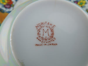 Tea Cup - Noritake M - Hand Painted - Lusterware - Fine Bone China Tea Cup and Matching Saucer