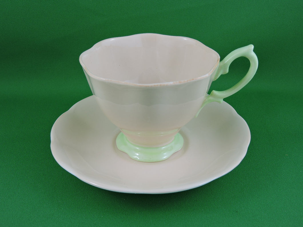 Tea Cup - Royal Albert - Pastella - Pink and Mint Green - China Tea Cup and Saucer