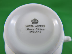 Tea Cup - Royal Albert - "Anniversary" - Fine Bone China Dainty Tea Cup and Matching Saucer