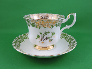 Tea Cup - Royal Albert - "Mother" - Fine Bone China Dainty Tea Cup and Matching Saucer