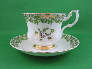 Tea Cup - Royal Albert - "Mother" - Fine Bone China Dainty Tea Cup and Matching Saucer