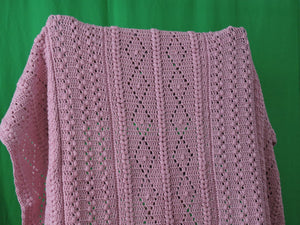 Quilts, Afghans, etc. - Beautiful Crocheted Afghan - Dusty Rose
