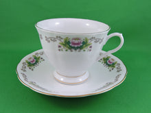 Charger l&#39;image dans la galerie, Tea Cup - Made in China - White with Pink Flower - Fine Bone China Tea Cup and Matching Saucer
