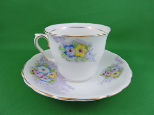 Tea Cup - Colclough - 6519 - Fine Bone China Tea Cup and Matching Saucer