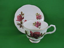 Charger l&#39;image dans la galerie, Tea Cup - Rosina - Red Roses - Fine Bone China Tea Cup and Matching Saucer
