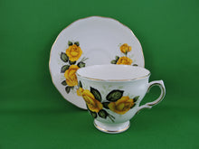 Charger l&#39;image dans la galerie, Tea Cup - Royal Vale - #7603 - Yellow Roses - Fine Bone China Tea Cup and Matching Saucer
