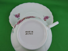 Charger l&#39;image dans la galerie, Tea Cup - Made in Japan - Delicate Pink Floral Design - Fine Bone China Tea Cup and Matching Saucer
