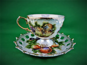 Tea Cup - Shafford Japan - B-971 - Lusterware - Fine Bone China Tea Cup and Matching Saucer