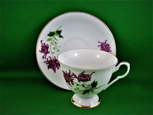 Tea Cup - Made in China - 9030 - Pink Floral Design - Fine Bone China Tea Cup and Matching Saucer