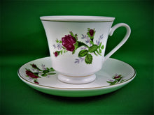 Charger l&#39;image dans la galerie, Tea Cup - Made in China - CL - Pink Roses - Fine Bone China Tea Cup and Matching Saucer
