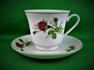 Tea Cup - Made in China - CL - Pink Roses - Fine Bone China Tea Cup and Matching Saucer