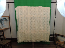 Load image into Gallery viewer, Quilts, Afghans, etc. - Beautiful Crocheted Afghan - Ecru/Ivory
