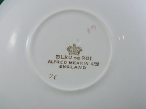 Tea Cup - Alfred Meakin Ltd. - Bleu de Roi - Fine Bone China Demitasse Tea Cup and Matching Saucer