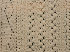 Quilts, Afghans, etc. - Beautiful Crocheted Afghan - Ecru/Ivory
