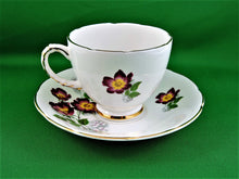 Charger l&#39;image dans la galerie, Tea Cup - Delphine - Deep Red Flowers with Yellow Centers - China Tea Cup and Saucer
