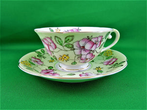 Tea Cup - Diamond China - Occupied Japan - Fine Bone China Tea Cup and Matching Saucer