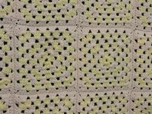 Load image into Gallery viewer, Quilts, Afghans, etc. - Beautiful Crocheted Afghan - Yellow and White Squares - Brown Edge
