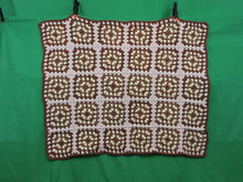 Charger l&#39;image dans la galerie, Quilts, Afghans, etc. - Beautiful Crocheted Afghan - Yellow and Brown Squares - Brown Edge
