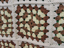 Load image into Gallery viewer, Quilts, Afghans, etc. - Beautiful Crocheted Afghan - Yellow and Brown Squares - Brown Edge
