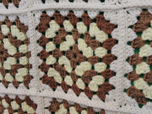 Charger l&#39;image dans la galerie, Quilts, Afghans, etc. - Beautiful Crocheted Afghan - Yellow and Brown Squares - Brown Edge
