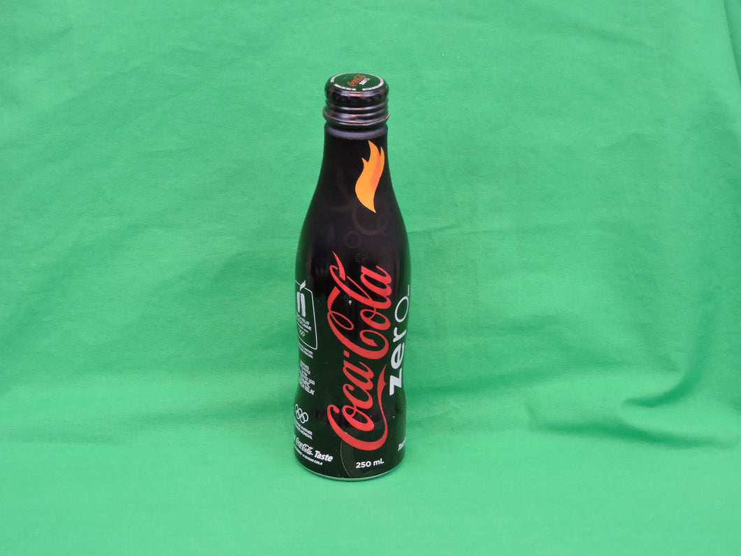 Coca-Cola Memorabilia - 2010 - Coca-Cola Zero Black Bottle - Vancouver 2010 Olympics Torch Relay