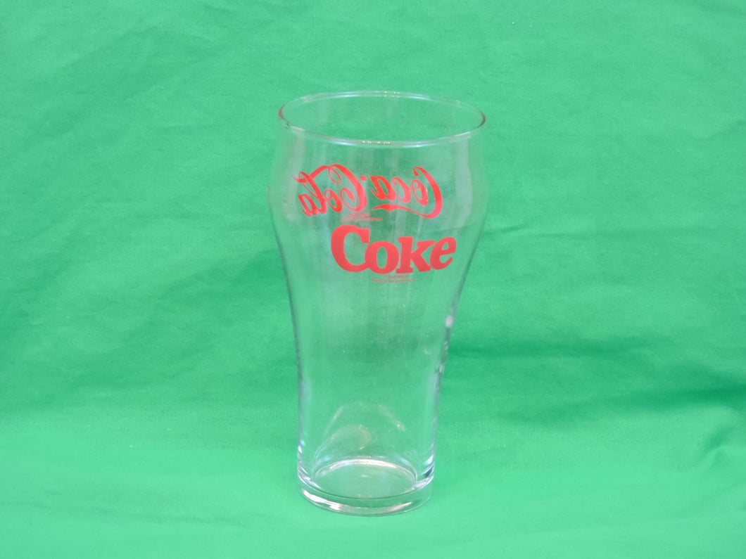 Coca-Cola Memorabilia - Coca-Cola Glass - Clear - Red Letters