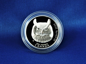 Currency - Silver Four 50 Cent Coin Set - 2000 - RCM - Canada's Birds of Prey