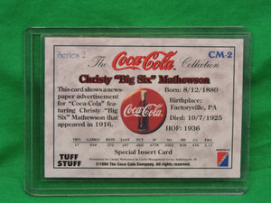 Coca-Cola Memorabilia - 1994 - Coca-Cola Collector Card - Christy "Big Six" Mathewson - CM-2