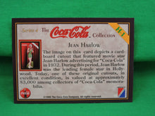 Charger l&#39;image dans la galerie, Coca-Cola Memorabilia - 1995 - Coca-Cola Collector Card - Jean Harlow - H-1
