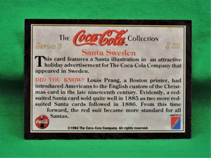 Coca-Cola Memorabilia - 1994 - Coca-Cola Collector Card - Santa Sweden - S29