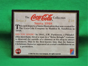 Coca-Cola Memorabilia - 1994 - Coca-Cola Collector Card - Santa 1948 - S28