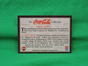 Coca-Cola Memorabilia - 1994 - Coca-Cola Collector Card - Santa 1953 - S27