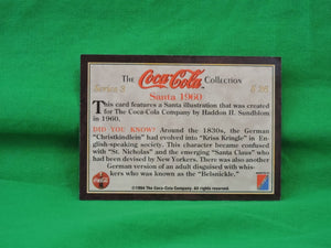 Coca-Cola Memorabilia - 1994 - Coca-Cola Collector Card - Santa 1960 - S26