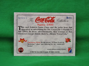 Coca-Cola Memorabilia - 1994 - Coca-Cola Collector Card - Foil - Santa 1993 - S11