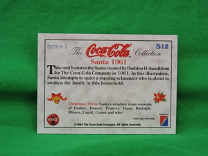 Coca-Cola Memorabilia - 1994 - Coca-Cola Collector Card - Foil - Santa 1961 - S12