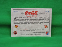 Charger l&#39;image dans la galerie, Coca-Cola Memorabilia - 1994 - Coca-Cola Collector Card - Foil - Santa 1944 - S13
